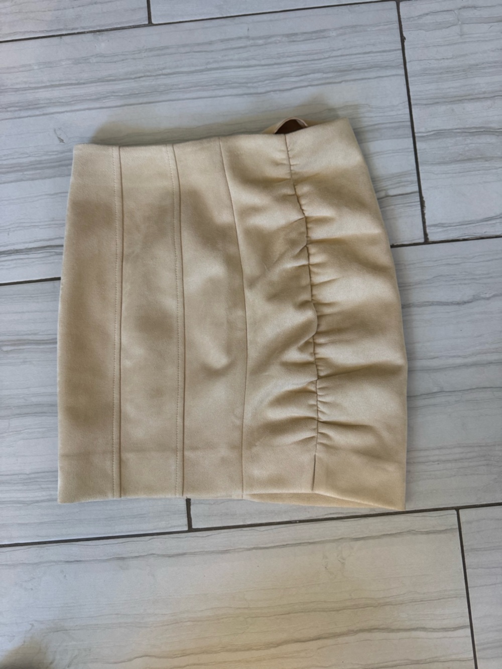 Free People Faux Suede Ruched Mini Skirt  size 2